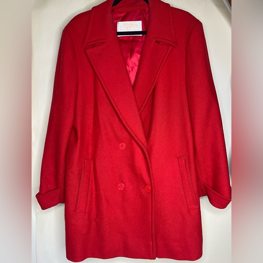 Vintage Pendleton 1950’s Wool Double Breasted Pea… - image 2